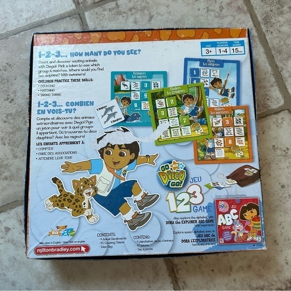 Go Diego Go Nick Jr. 123 Game Milton Bradley ages 3+ two player game - Picture 3 of 11